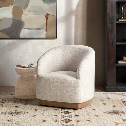 Diah Swivel Accent Chair - Toasted Linen