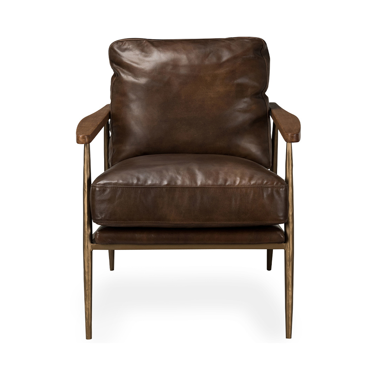 Christopher Leather Club Chair - Truffle Brown