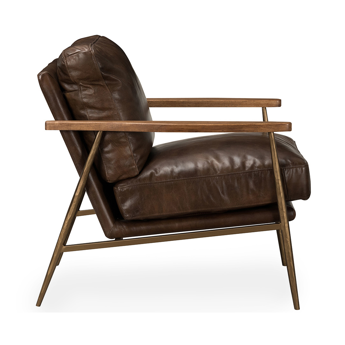 Christopher Leather Club Chair - Truffle Brown