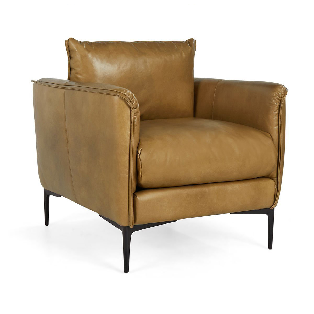 Abigail Leather Club Chair - Adobe Tan