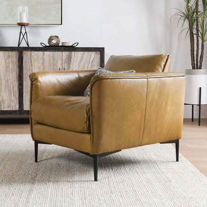 Abigail Leather Club Chair - Adobe Tan