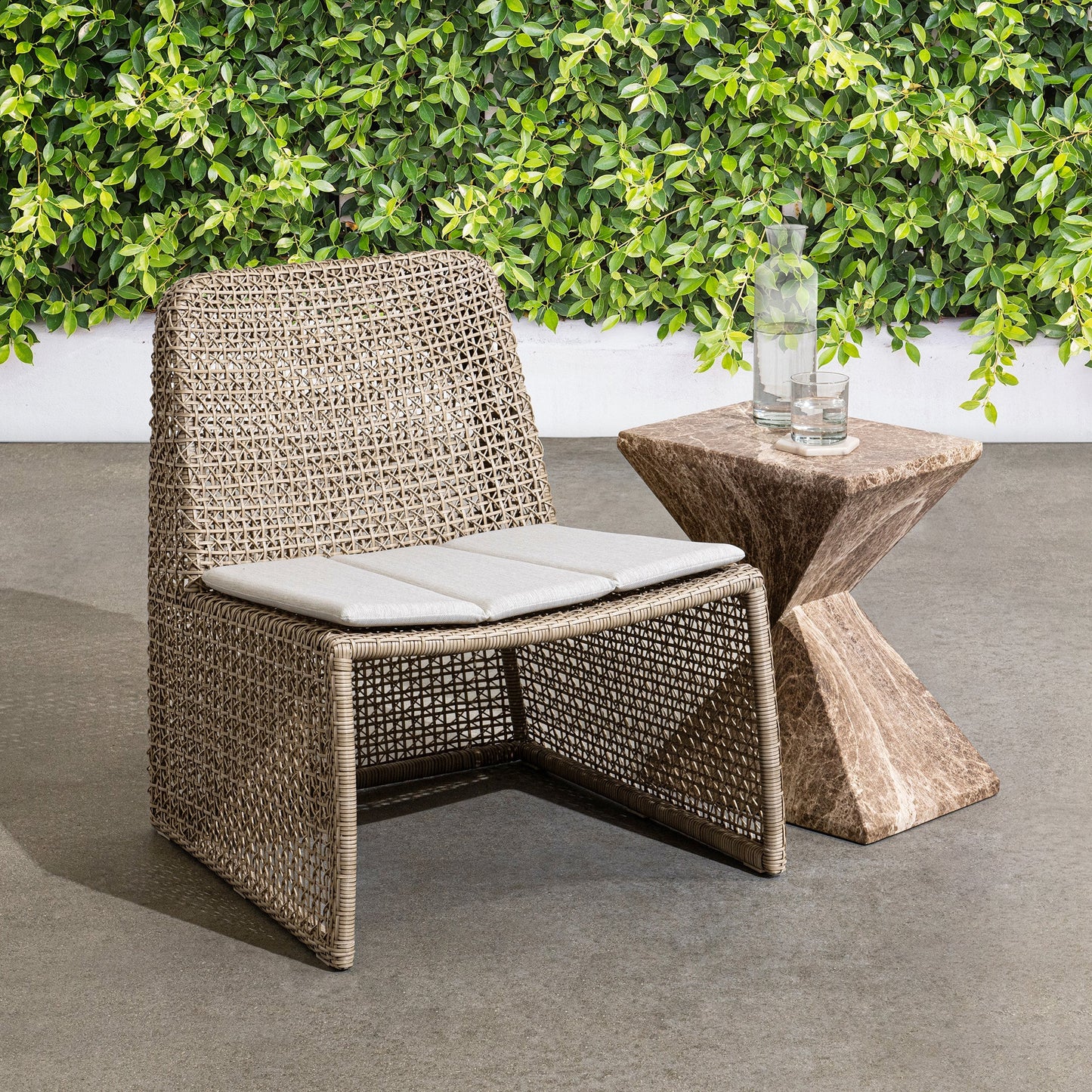 Michelle Outdoor Accent Chair - Linen