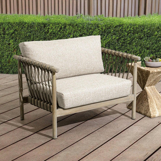 Leo Outdoor Accent Chair - Taupe