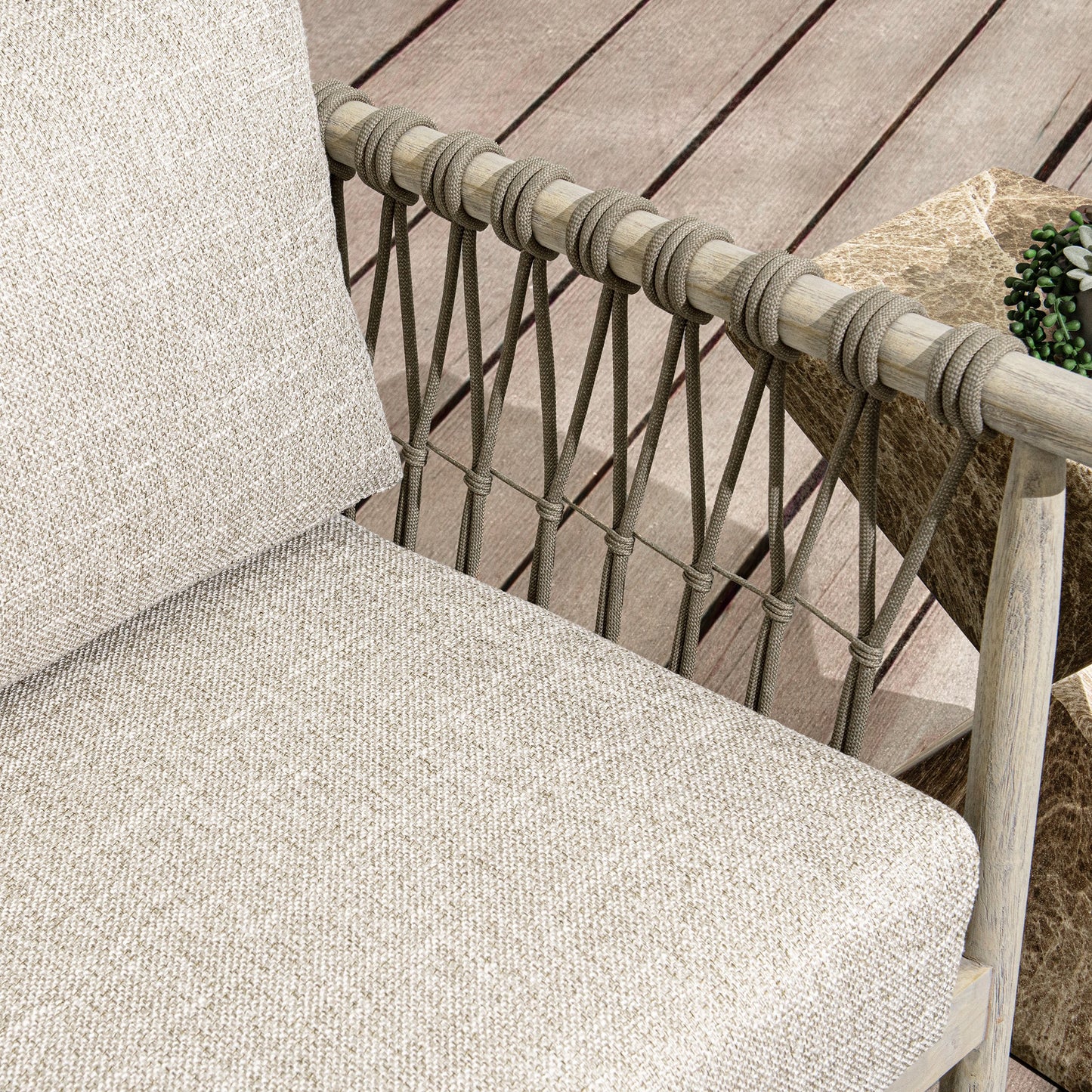 Leo Outdoor Accent Chair - Taupe
