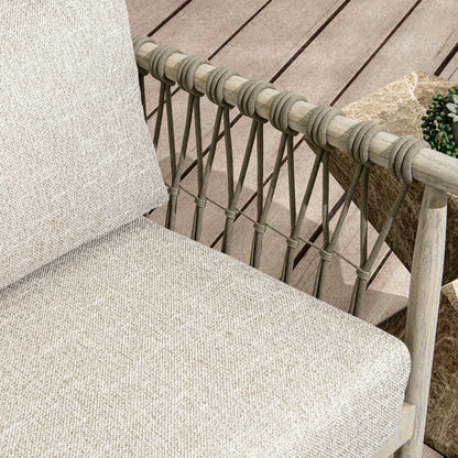 Leo Outdoor Accent Chair - Taupe