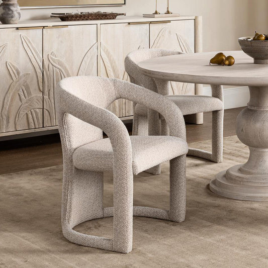 Archie Upholstered Dining Chair - Birch Cream