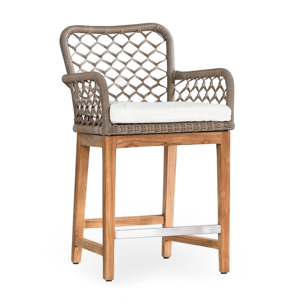 Paulo Outdoor Counter Stool - Gray