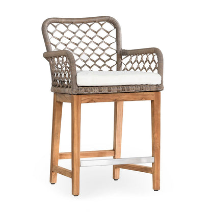 Paulo Outdoor Counter Stool - Gray