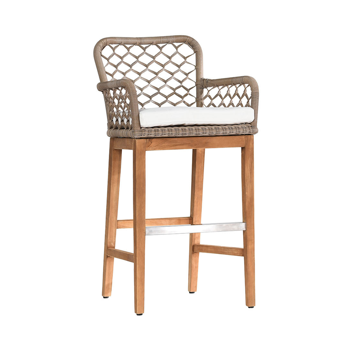 Paulo Outdoor Bar Stool 27" - Gray