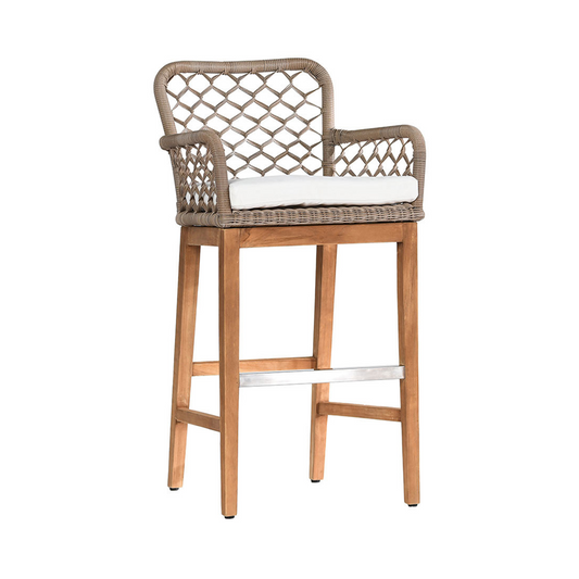 Paulo Outdoor Bar Stool 27" - Gray