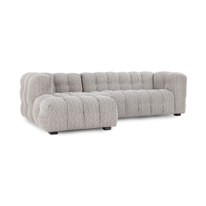 Walter Upholstered Sectional w/LAF Chaise - Heathered Gray