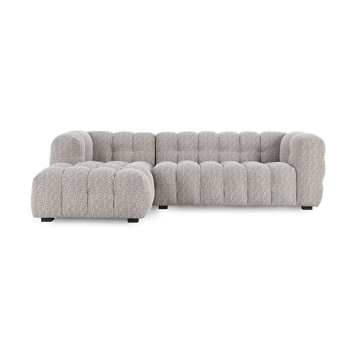Walter Upholstered Sectional w/LAF Chaise - Heathered Gray