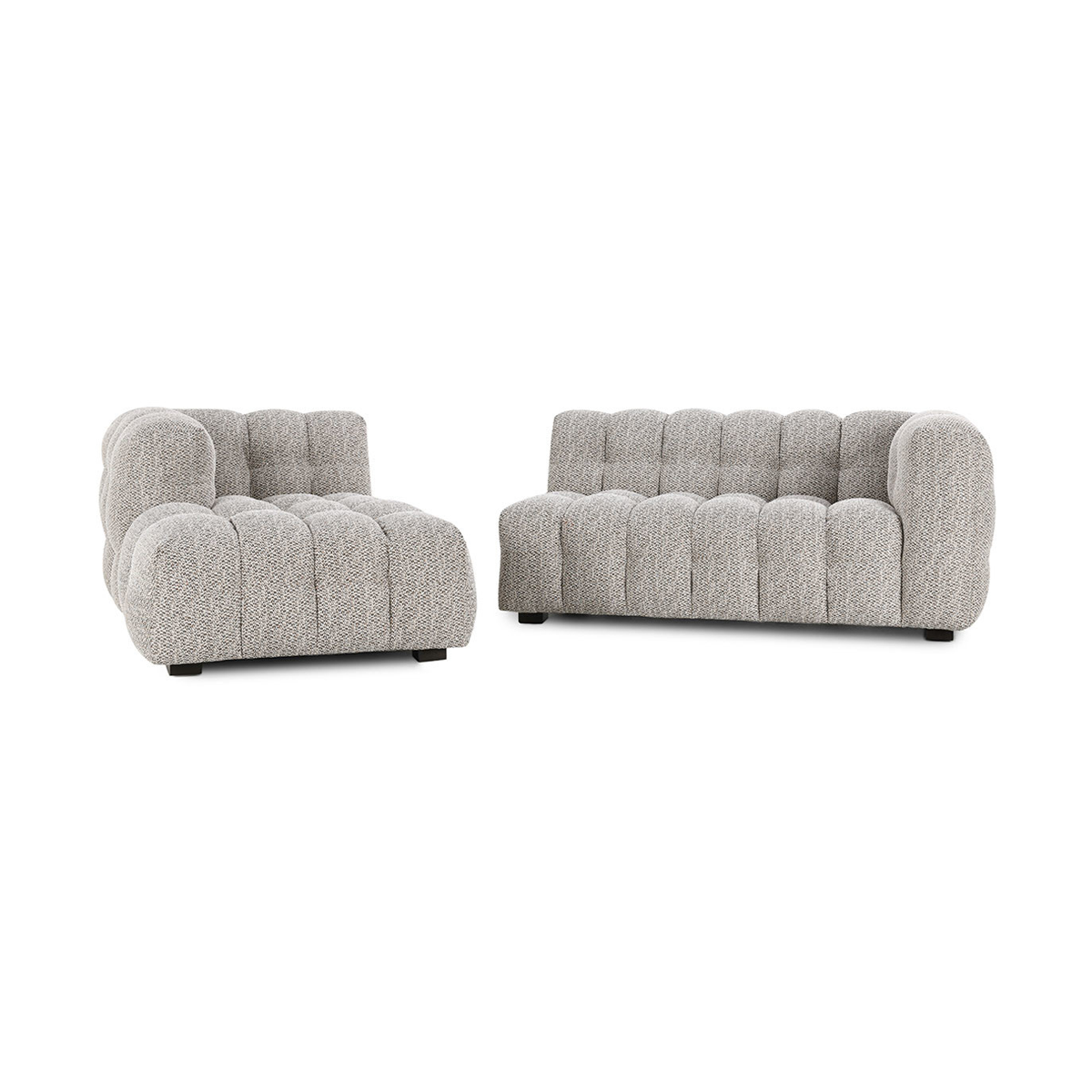 Walter Upholstered Sectional w/LAF Chaise - Heathered Gray
