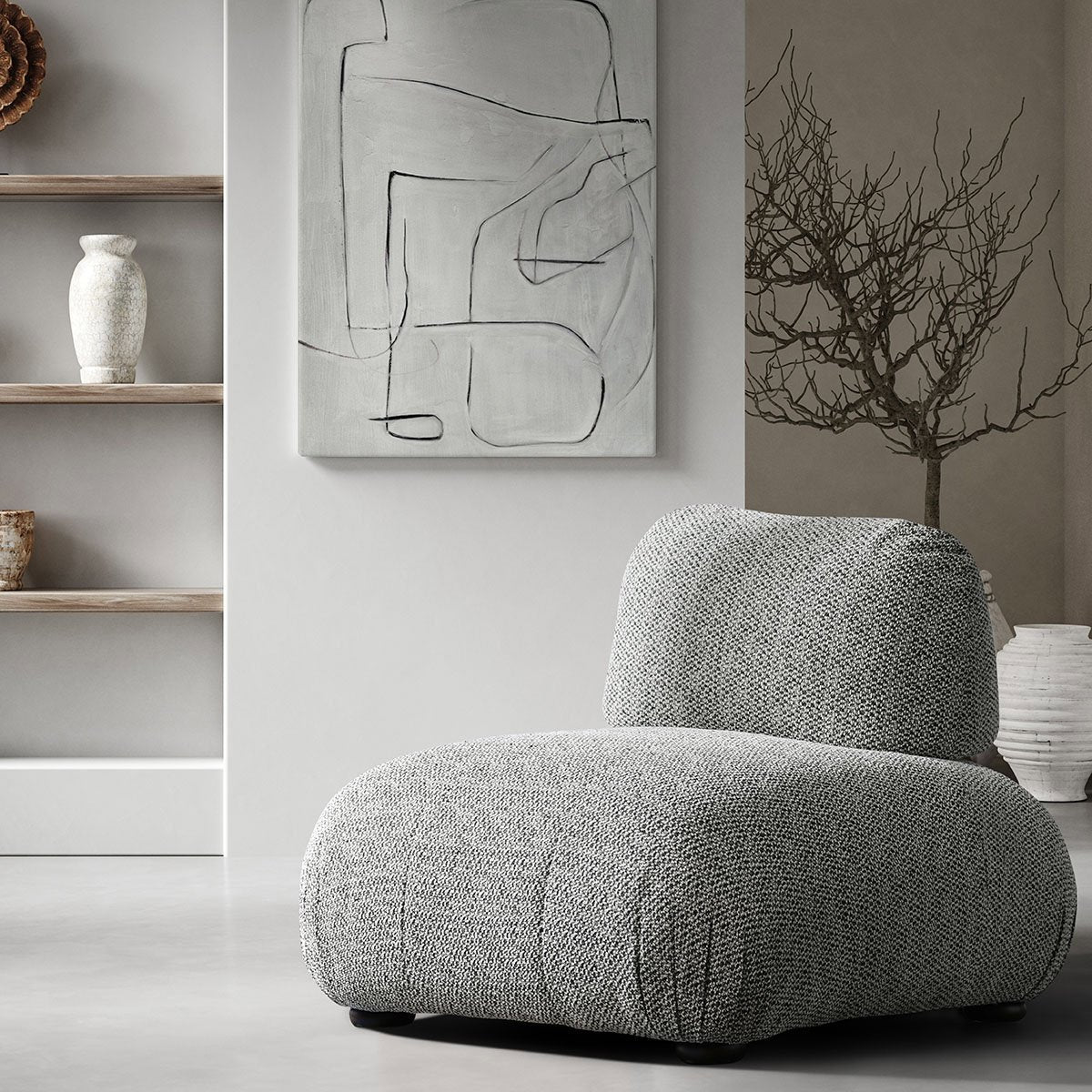 Thilda Upholstered Accent Chair - Gray