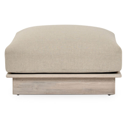 Livia Outdoor Square Ottoman - Taupe