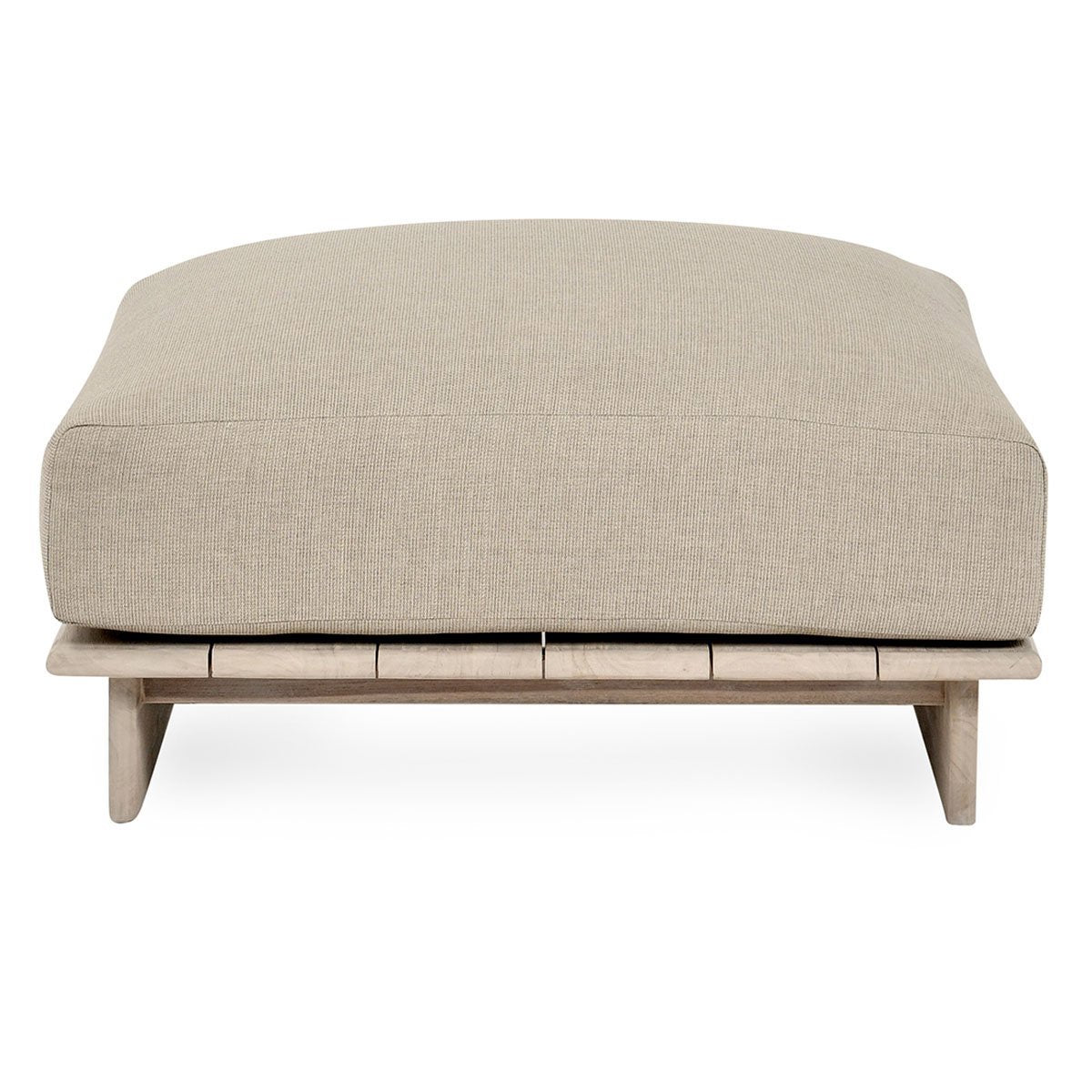 Livia Outdoor Square Ottoman - Taupe