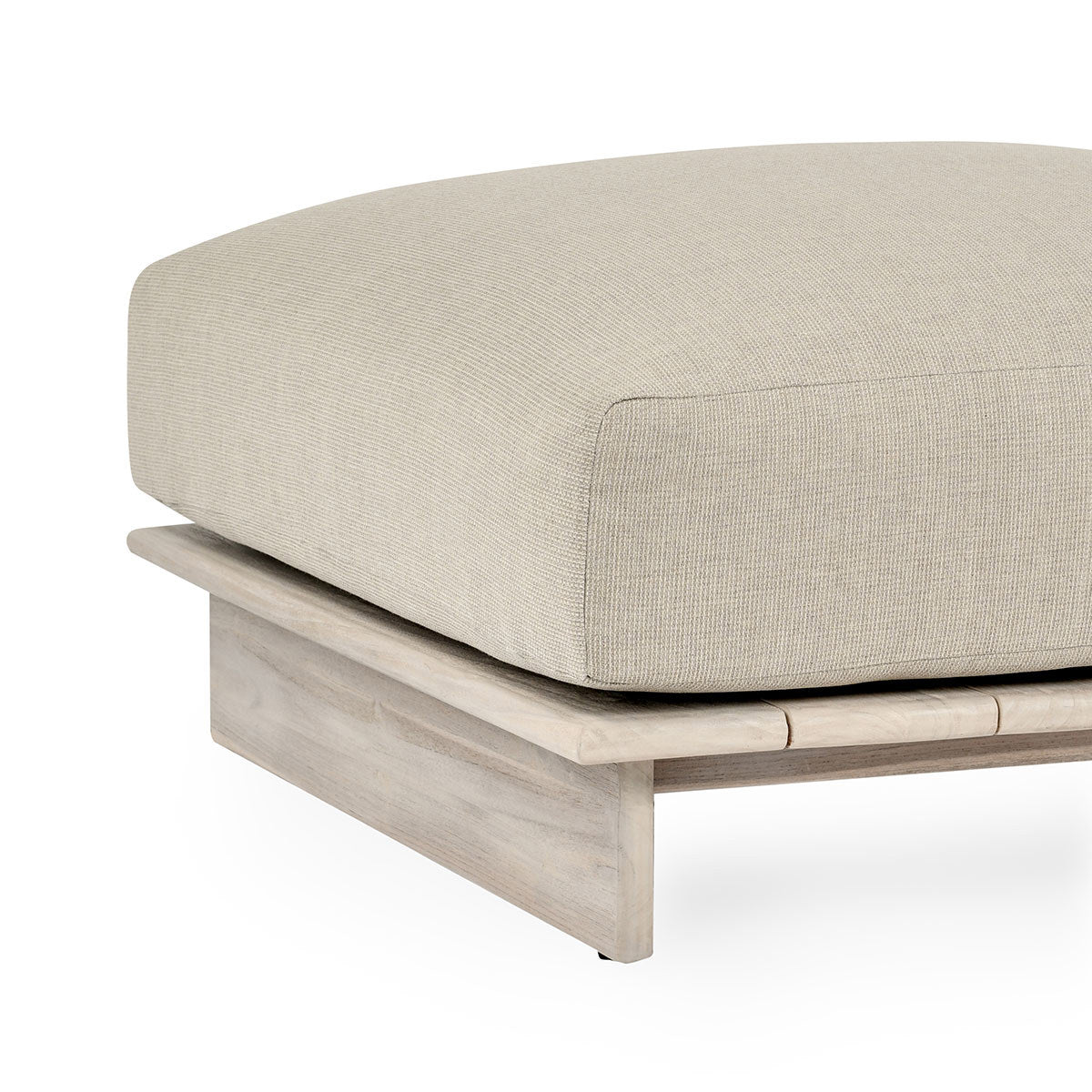 Livia Outdoor Square Ottoman - Taupe