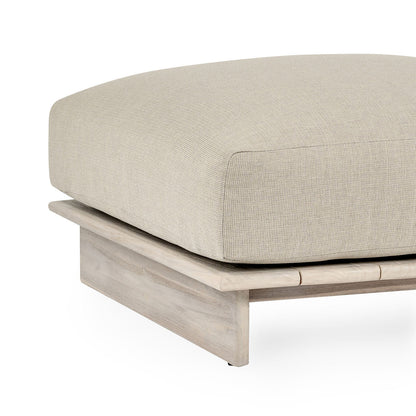 Livia Outdoor Square Ottoman - Taupe