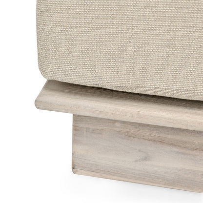 Livia Outdoor Square Ottoman - Taupe