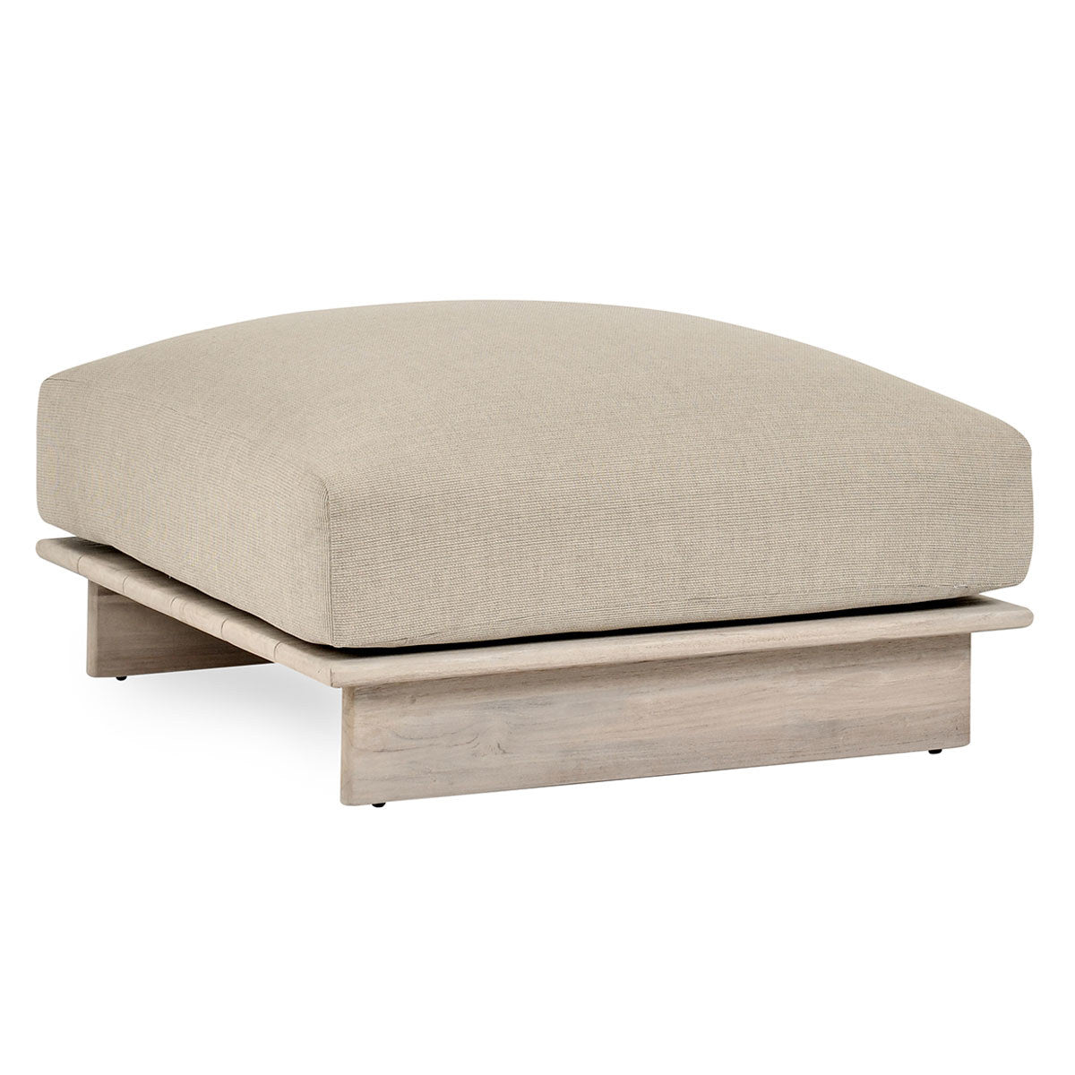 Livia Outdoor Square Ottoman - Taupe