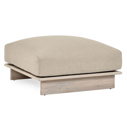Livia Outdoor Square Ottoman - Taupe