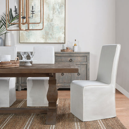 Jordan Upholstered Dining Chair Set of 2 - White