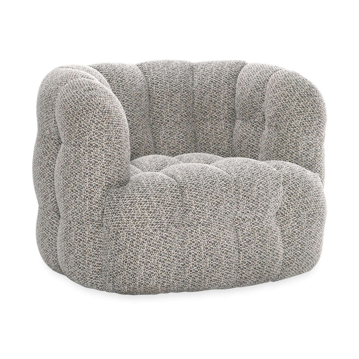 Walter Upholstered Swivel Chair - Heathered Gray