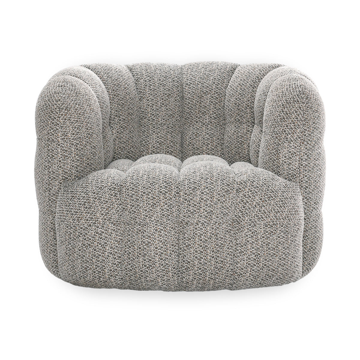 Walter Upholstered Swivel Chair - Heathered Gray