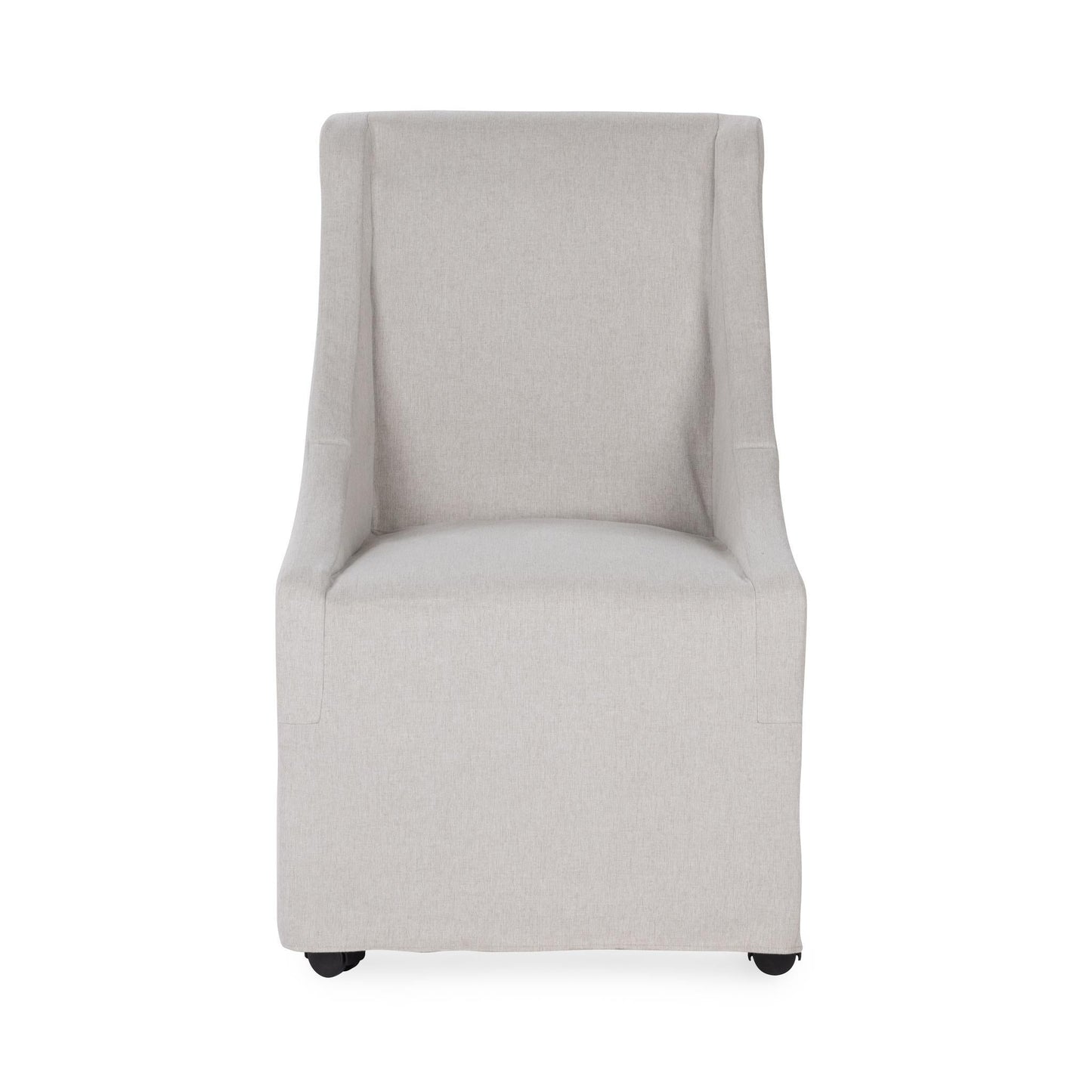Warwick Upholstered Rolling Dining Chair - Sandy Tan