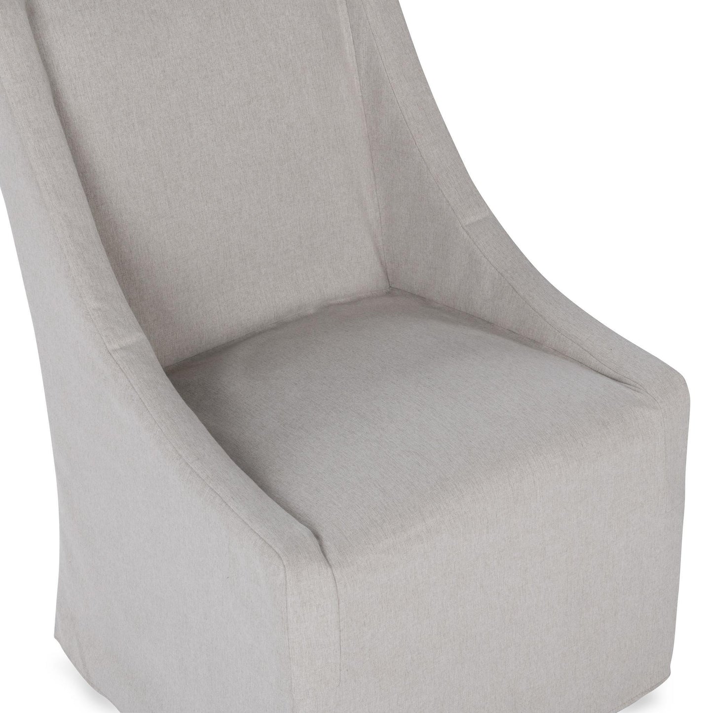 Warwick Upholstered Rolling Dining Chair - Sandy Tan