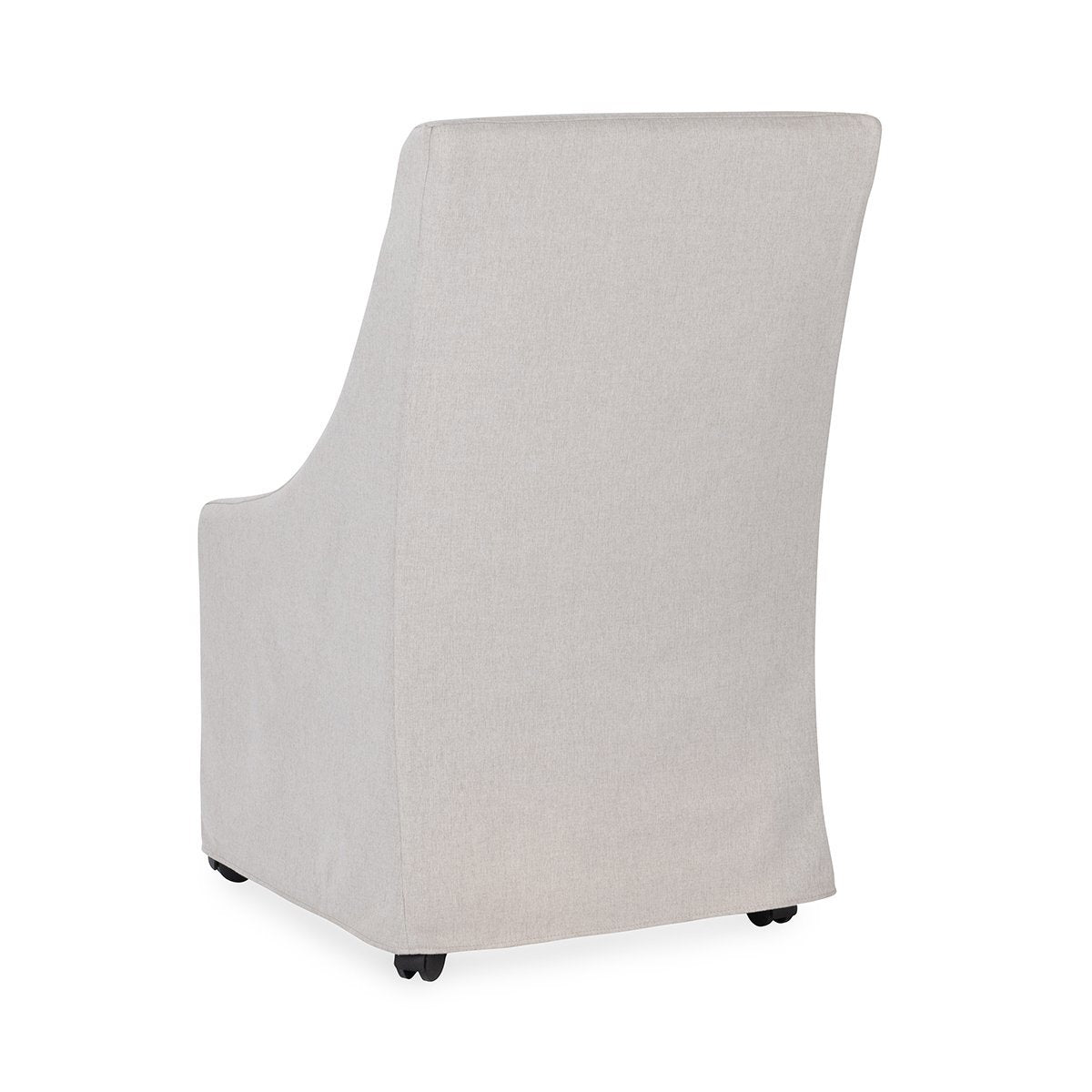 Warwick Upholstered Rolling Dining Chair - Sandy Tan