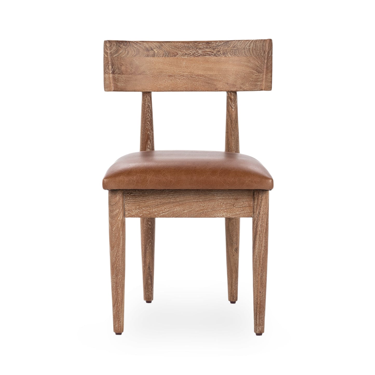 Alvaro Leather Dining Chair Set of 2 - Golden Wheat