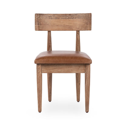 Alvaro Leather Dining Chair Set of 2 - Golden Wheat