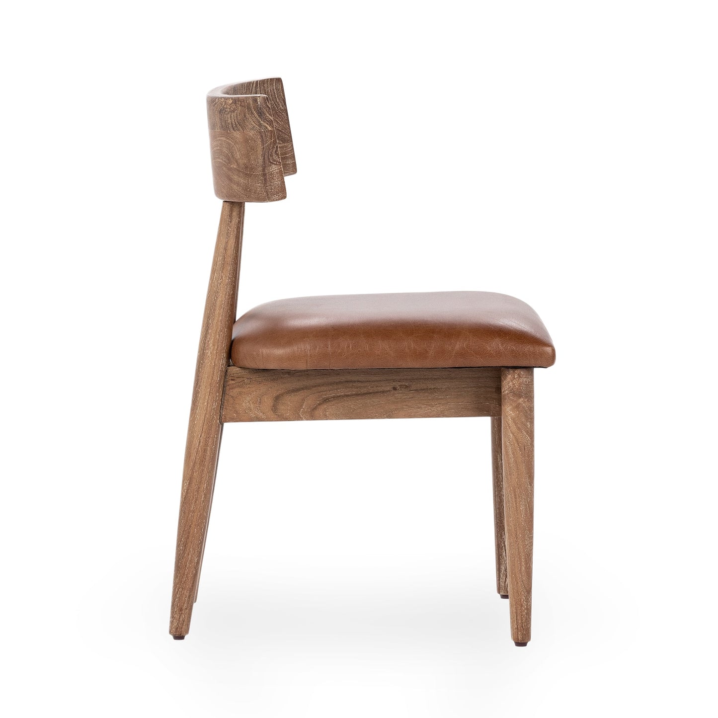 Alvaro Leather Dining Chair Set of 2 - Golden Wheat