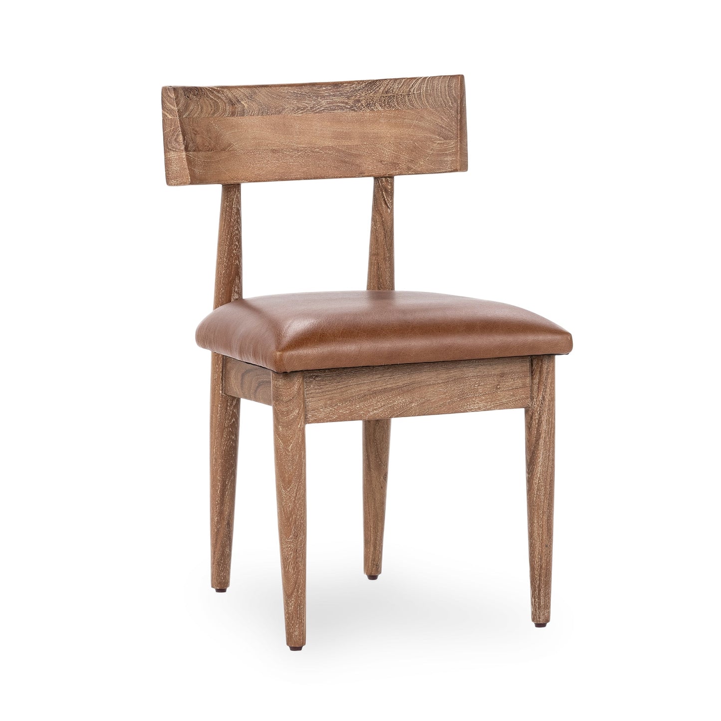 Alvaro Leather Dining Chair Set of 2 - Golden Wheat