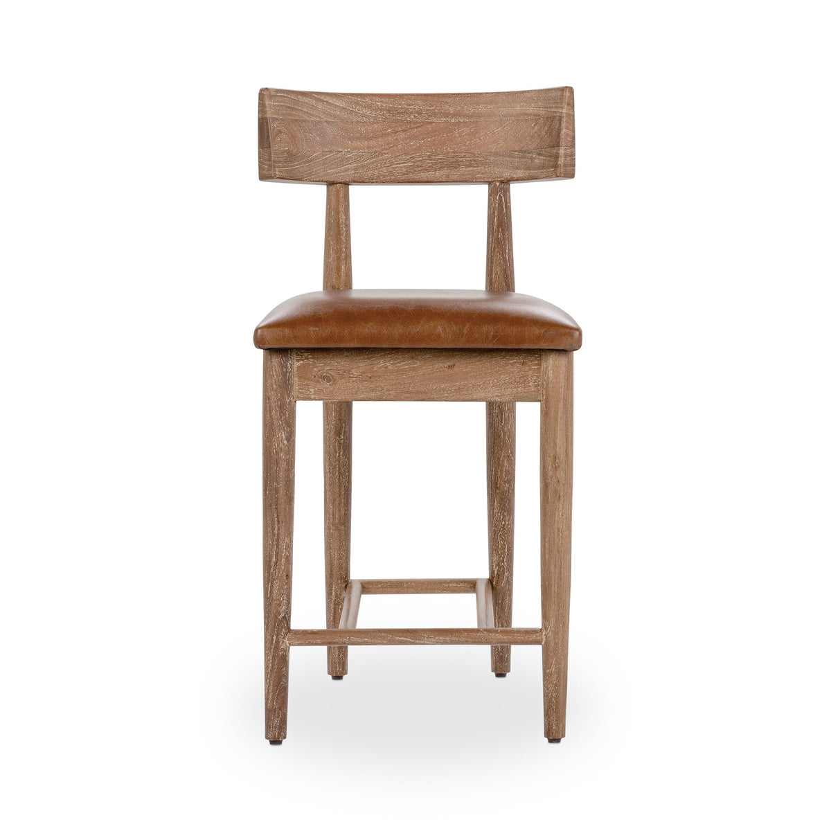 Alvaro Leather Counter Stool - Golden Wheat