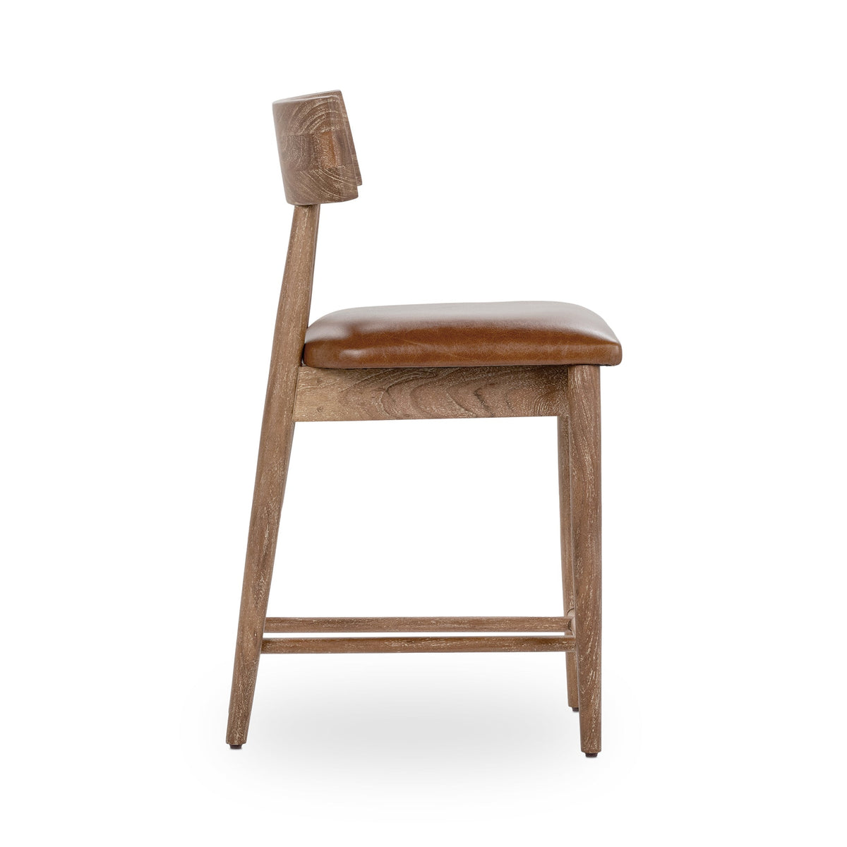 Alvaro Leather Counter Stool - Golden Wheat
