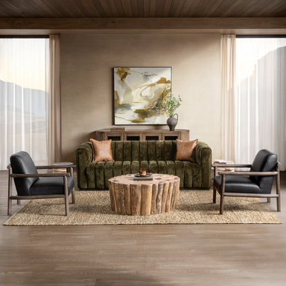 Vanty Upholstered Sofa - Olive Green