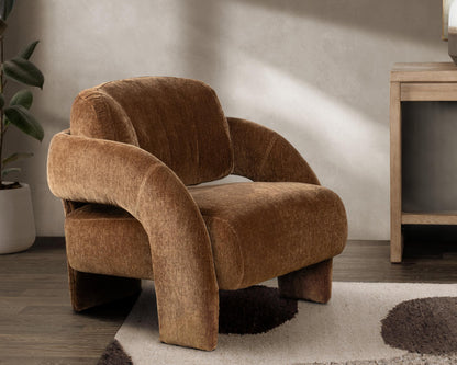 Salino Upholstered Lounge Chair - Bronze