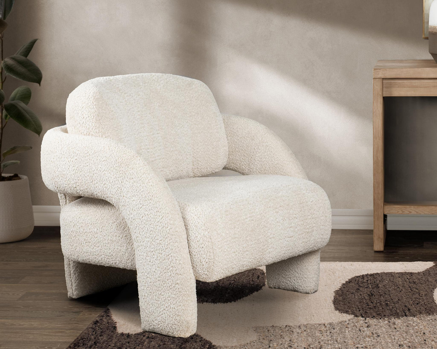 Salino Upholstered Lounge Chair - Natural