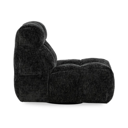 Roba Upholstered Swivel Lounge Chair - Zinc