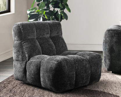 Roba Upholstered Swivel Lounge Chair - Zinc