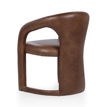 Archie Leather Dining Chair - Bison Brown
