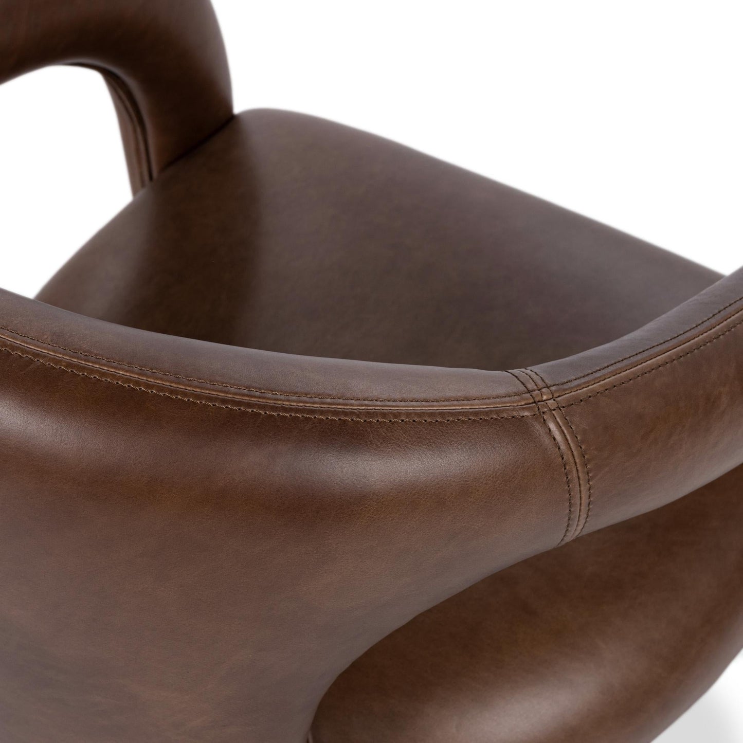 Archie Leather Dining Chair - Bison Brown
