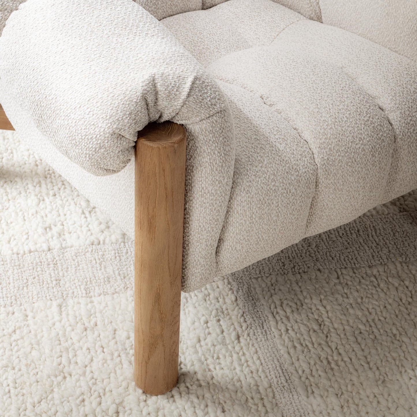 Sansa Upholstered Accent Chair - Cream