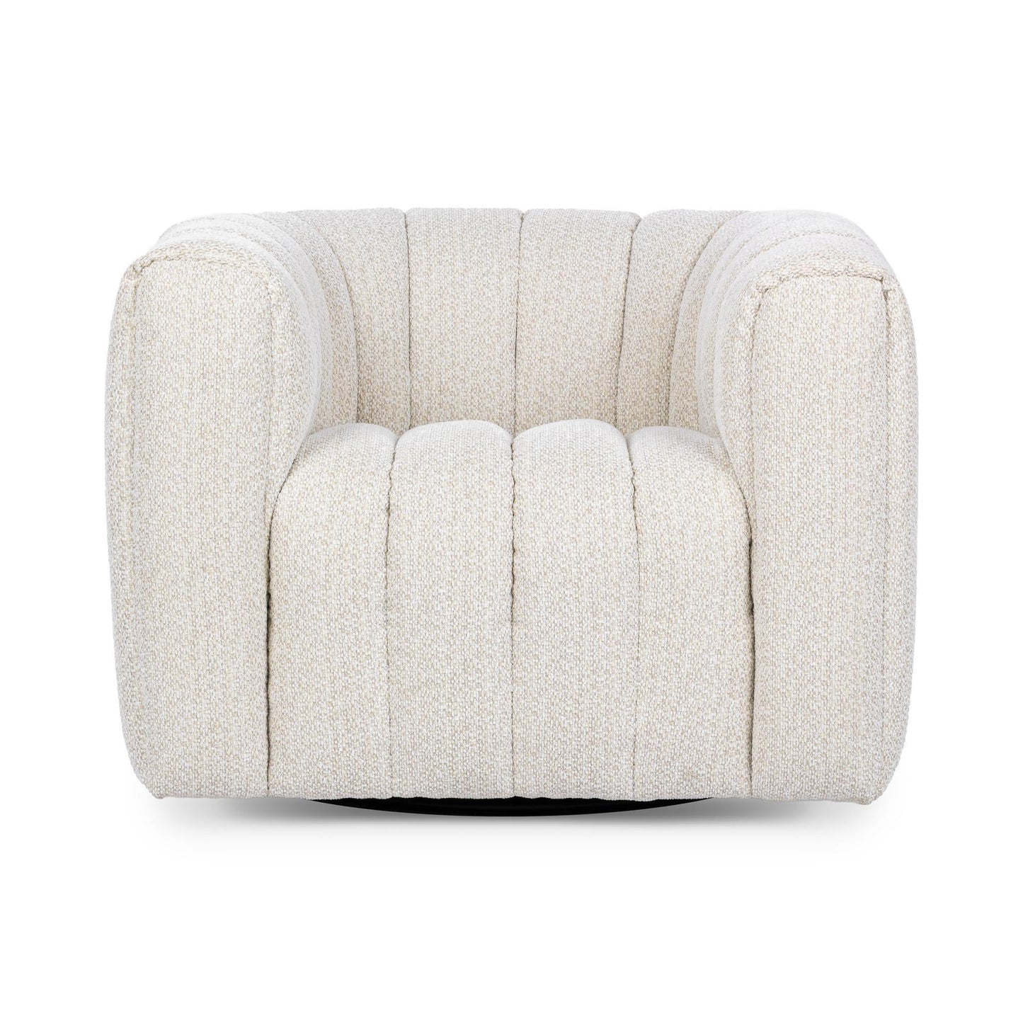 Lexa Upholstered Swivel Chair - Cream