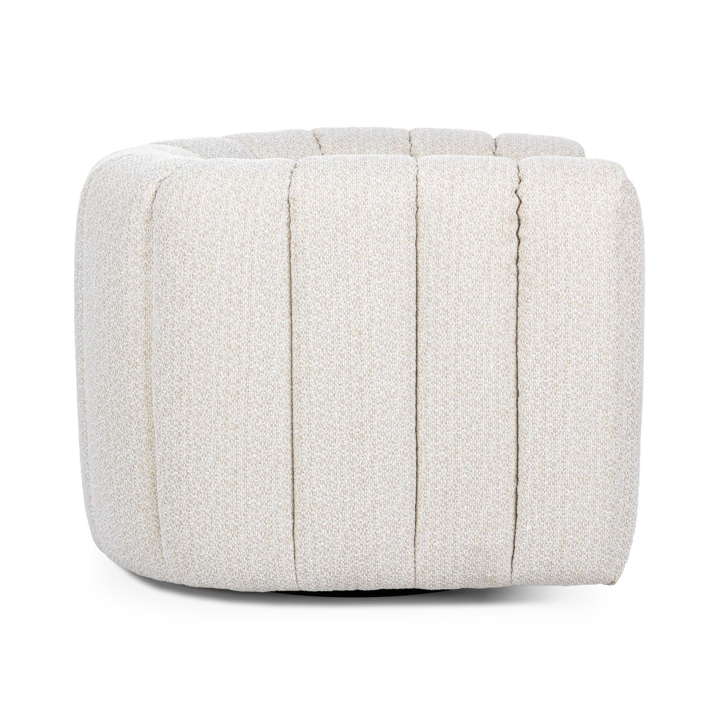 Lexa Upholstered Swivel Chair - Cream