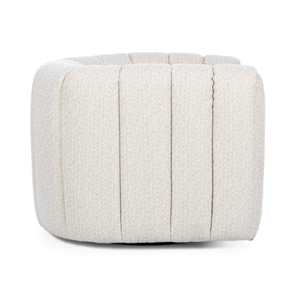 Lexa Upholstered Swivel Chair - Cream