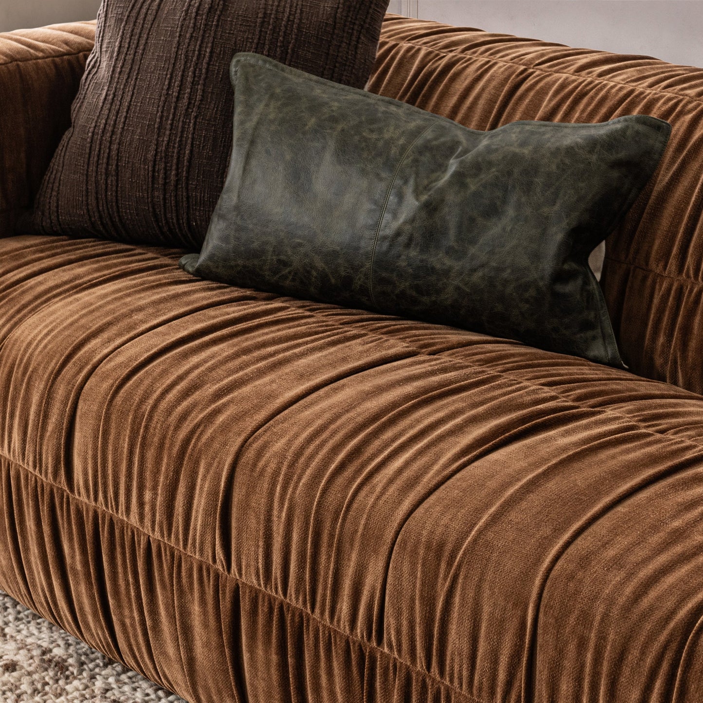 Afeela Upholstered Sofa - Bronze