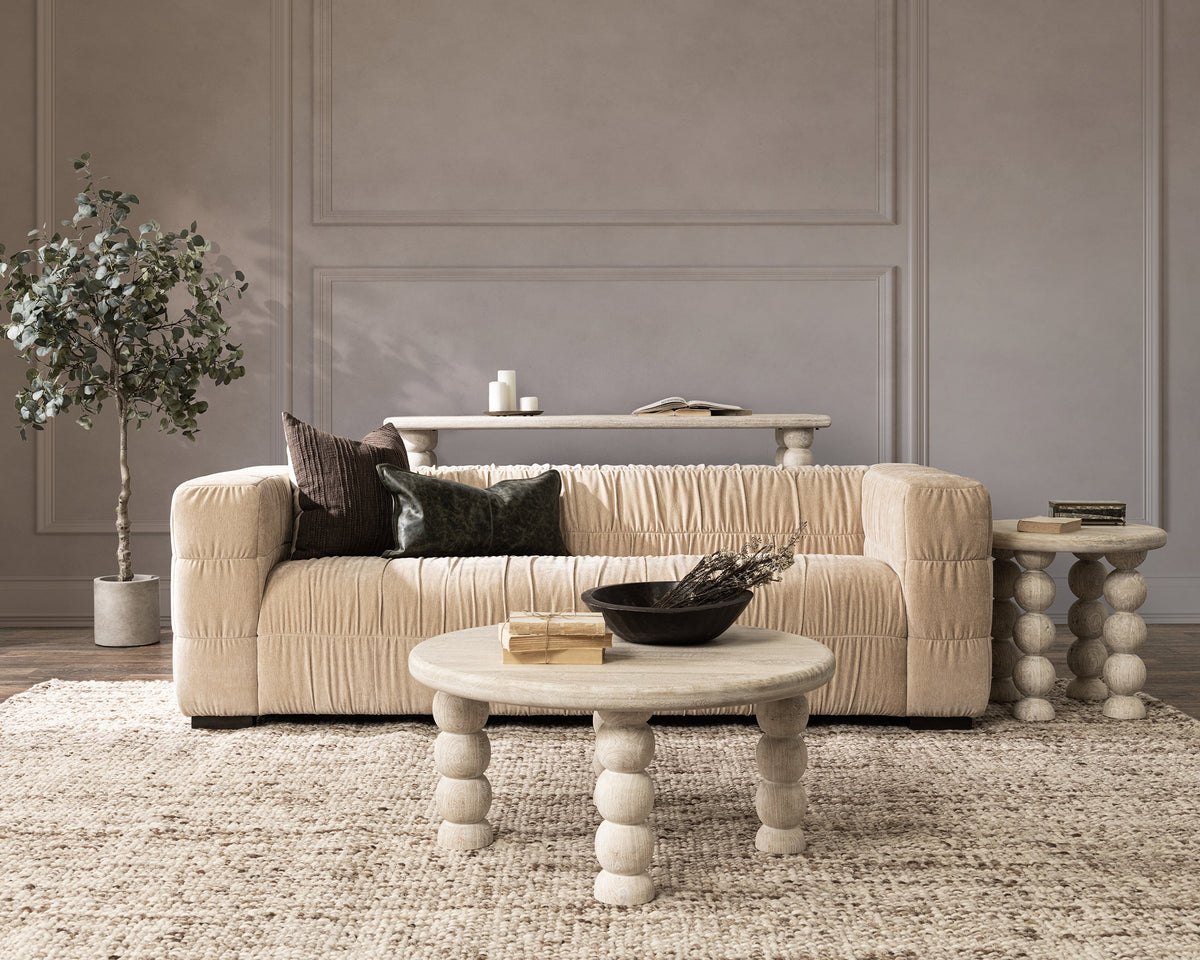 Afeela Upholstered Sofa - French Vanilla